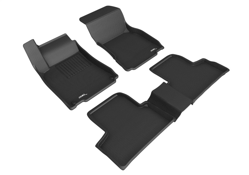 Mercedes-Benz GLB-Class Floor Mats - Full Set - 3D MAXpider - KAGU Series - Black - `20-`26